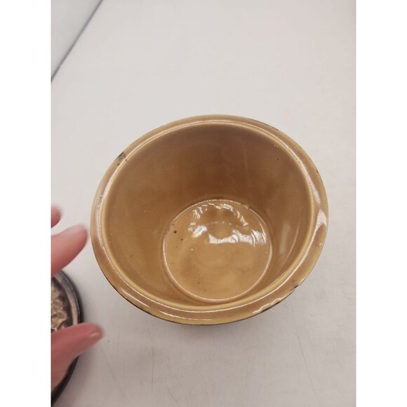 Vintage Oven Proof Copper Crock Club Hammered Bronze Glaze Wisconsin USA Pottery - Picture 5 of 8